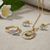 Tessara Gold-Plated Interlocked Zirconia Pendant Set