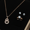 Tessara Rose Gold-Plated Interlocked Zirconia Pendant Set