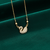 Tessara Gold-Plated Swan Zirconia Pendant