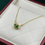 Tessara Gold-Plated Emerald-Toned & Floral Pendant