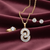 Tessara Gold-Plated Interlocked Zirconia Pendant Set