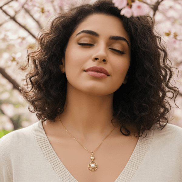 Tessara Gold-Plated Pearl & Zirconia Dangler Pendant