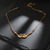 Tessara AD-Studded Swan Heart Necklace, Gold-Toned
