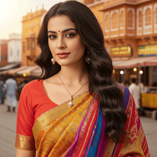 Tessara Gold-Plated White AD-Studded Geometric Pearl Pendant