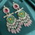 Tessara Silver-Plated Multicolor Meenakari Earrings with Onion Pink Beaded Tassels