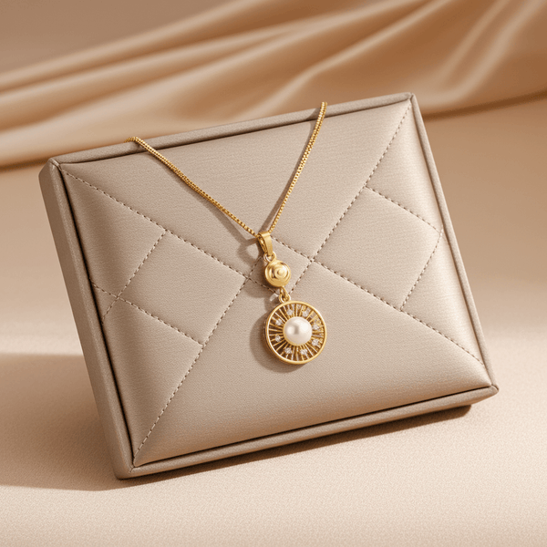 Tessara Gold-Plated Pearl & Zirconia Dangler Pendant