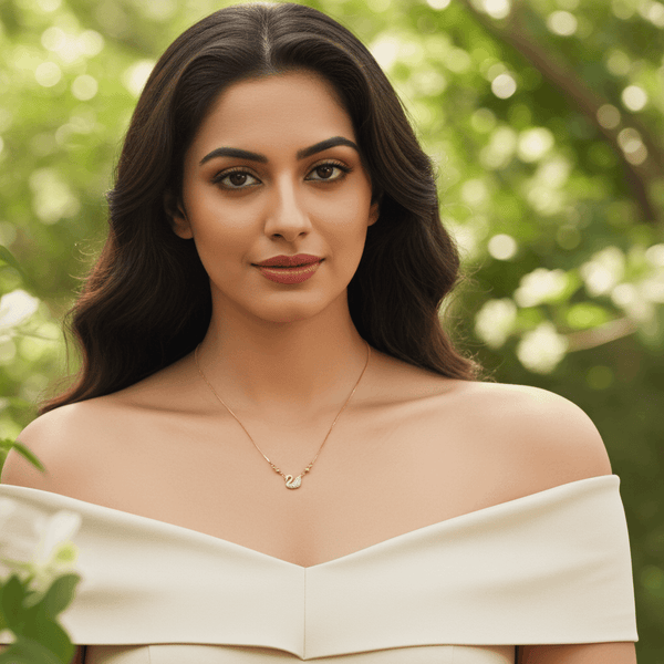 Tessara Gold-Plated Swan Zirconia Pendant