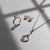 Tessara Lilac Stone-Studded Pendant Set, Gold-Toned