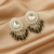 Tessara Silver-Plated Kundan Drop Earrings with Mehendi Green Beaded Fringe