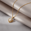 Tessara Gold-Plated Pearl & Zirconia Heart Pendant