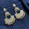 Tessara Gold Kundan Tiered Chandbali with Black Beads