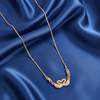 Tessara AD-Studded Swan Heart Necklace, Gold-Toned