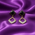 Tessara Gold-Plated Black Stone & Zirconia Drop Earrings