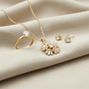 Tessara Gold-Plated Zirconia Star & Solitaire Pendant Set