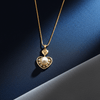 Tessara Gold-Plated Pearl & Zirconia Heart Pendant