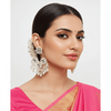 Tessara Silver Kundan & Pearl Chandelier Earrings in White