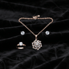 Tessara Rose Gold-Plated Zirconia Floral & Solitaire Set