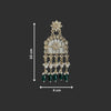 Tessara Gold-Plated Kundan Chandelier Earrings with Green Beads