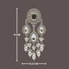 Tessara Silver-Plated Kundan & Pearl Teardrop Dangler Earrings in White