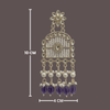 Tessara Gold-Plated Kundan Chandelier Earrings with Purple Beads
