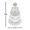 Tessara Silver-Plated Kundan & Pearl Drop Earrings in White