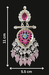 Traditional Rajasthani Meenakari Earrings with a Royal Pink Touch-by Tessara