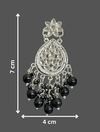 Statement Kundan Jhumka with Black Bead Detailing -by Tessara