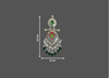 Tessara Gold-Plated Multicolor Meenakari Earrings with Green Beaded Tassels
