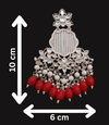 Tessara Silver Kundan Chandeliers with Rani Pink Beads