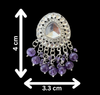 Amethyst Beaded Polki Earrings-by Tessara