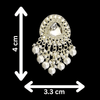 Tessara Gold Kundan & Pearl Danglers with Pearl Fringe