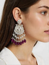 Colorful Statement Earrings with Pearl & Bead Detailing -by Tessara