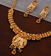 Traditional Gold Plated Floral Mayuri Design Wedding Jewellery Necklace Set