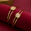 Tessara Pink Meenakari Stone-Studded Bangles, Gold-Toned