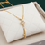 Tessara Gold-Plated Zirconia Floral & Multicolor Dangler Pendant