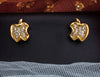 Stylish & Casual Gold Plated Apple Shape Stud Earrings