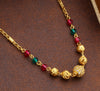 Multicolour Beads Mala Neck Chain & White Crystal Pearl Matar Mala