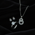 Tessara Sterling Silver Interlocked Zirconia Pendant Set