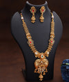 Traditional Peacock Design Antique Gold Wedding Wear Jewellery Necklace Set