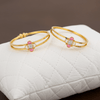 Tessara Floral Meenakari Bangles, Pink & White