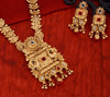 Gold Plated Long Traditional Haram Necklace Wedding Wear Jewellery Set