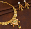 Traditional Leaf Floral Design Jewellery Necklace with Earrings Set