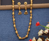 Traditionally Golden Boll Gold Plated Long Haram Necklace Set with Earring