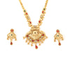 Traditional Gold Plated Multi Stone Long Haram Wedding Jewellery Necklace Set