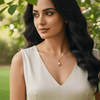 Tessara Gold-Plated Pearl & Zirconia Heart Pendant