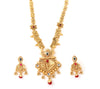 Gold Plated Traditional Leaf Design Wedding Wear Long Jewellery Necklace Set