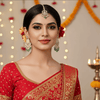 Tessara Silver Kundan Chandeliers with Pista Green Beads