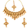 Traditional Golden Wedding Jewellery Necklace with Earring & Maangtika Set