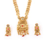 Gold Plated Long Traditional Haram Necklace Wedding Wear Jewellery Set