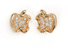 Stylish & Casual Gold Plated Apple Shape Stud Earrings